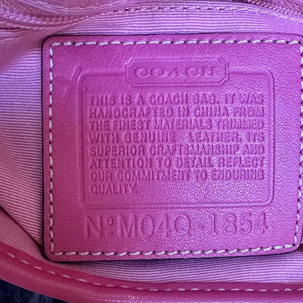 Coach 1854 Pink Signature Jacquard Buckle Flap Crossbody with Tag RARE Vintage - Picture 6 of 16